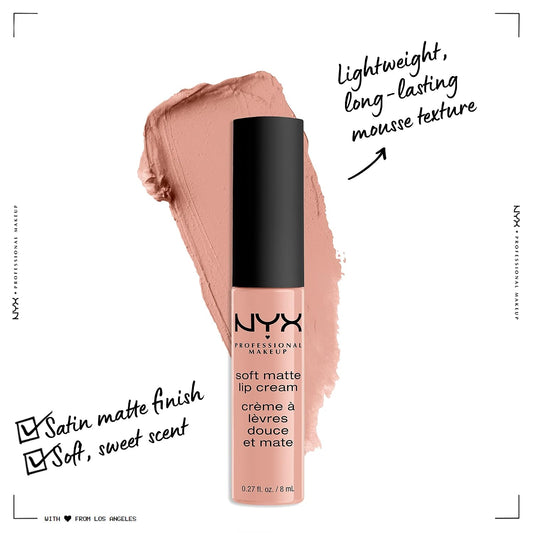 NYX Professional Makeup Soft Matte Lip Cream - Lightweight Liquid Lipstick in Cairo (Matte Pure Nude)