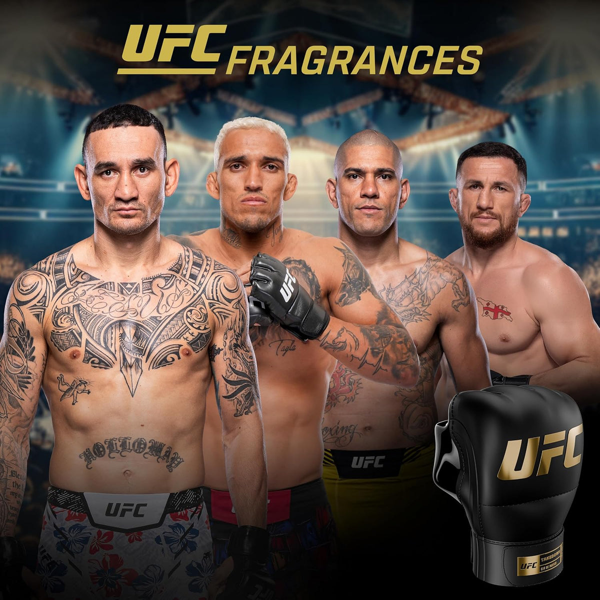 UFC Takedown - Cologne for Men and Body Spray Set - Marine Amber Perfume for Men with Mint Pepper Patchouli Notes - Long Lasting Scent - 2 Pc