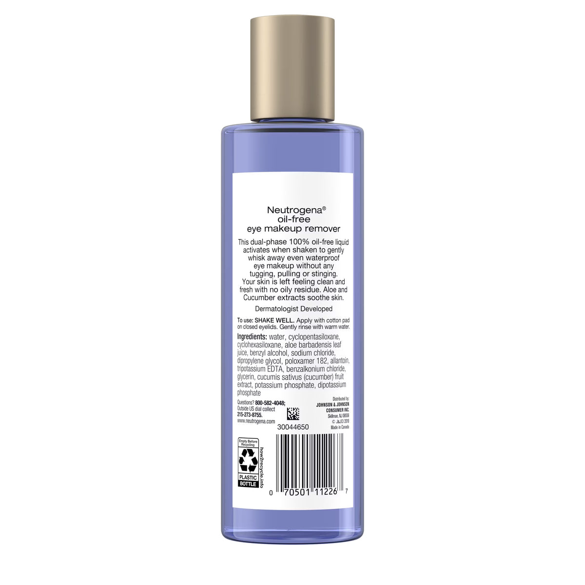 Gentle Oil-Free Eye Makeup Remover and Face Cleanser, 8.0 Fl Oz