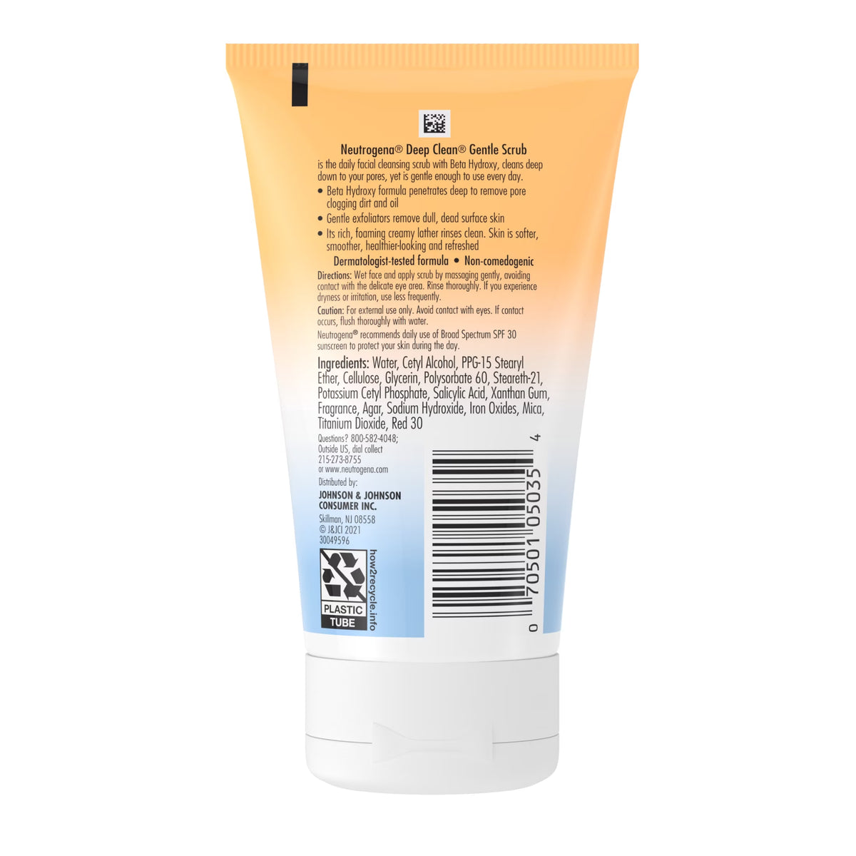Deep Clean Gentle Facial Scrub, Oil-Free Cleanser, 4.2 Fl. Oz.