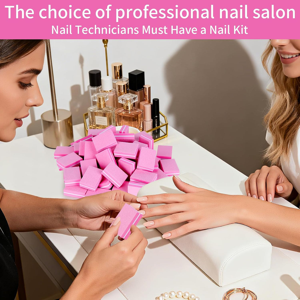 50-Pack Mini Nail Buffers for Acrylic and Natural Nails