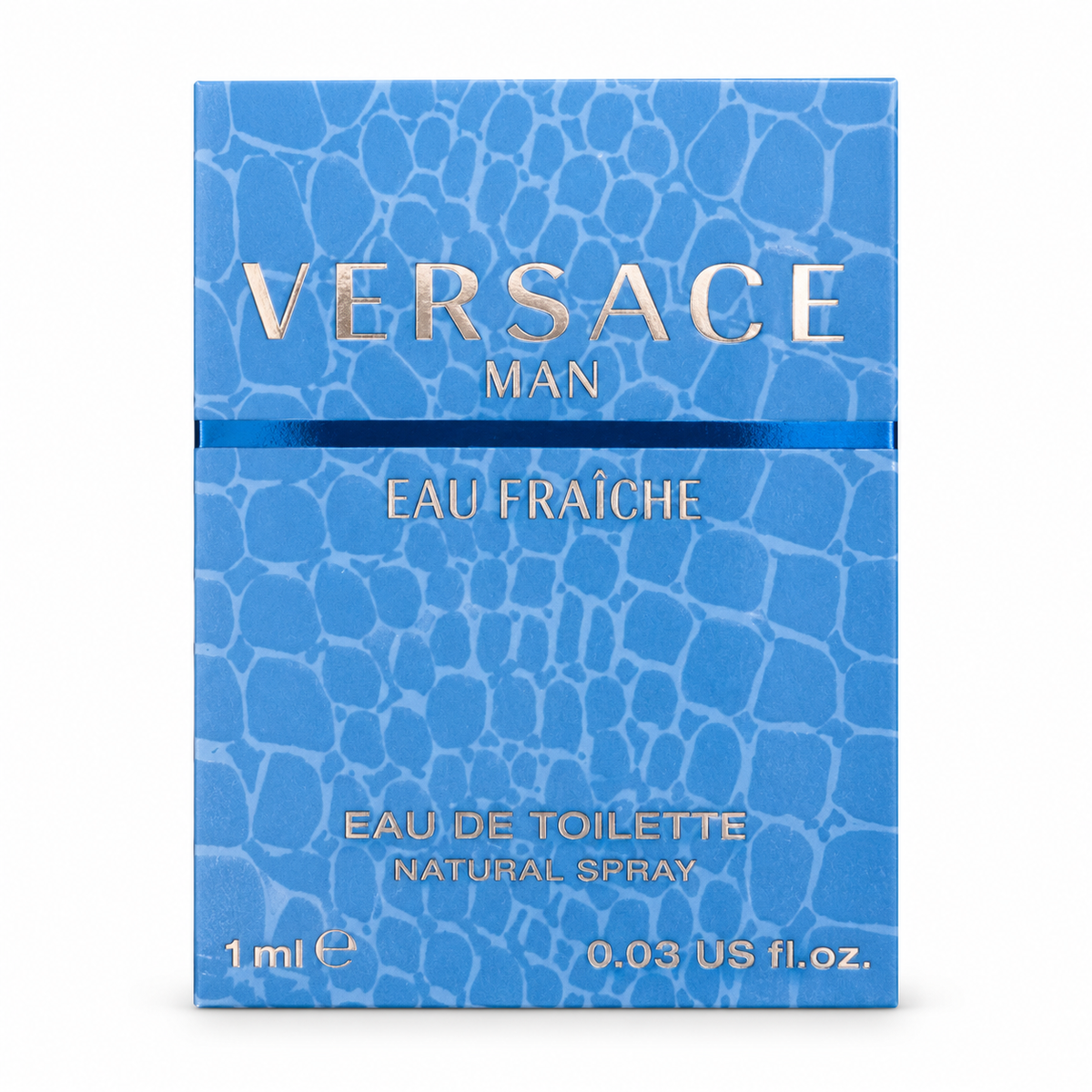 Versace Man Eau Fraîche Eau de Toilette 1 mL sample on white background