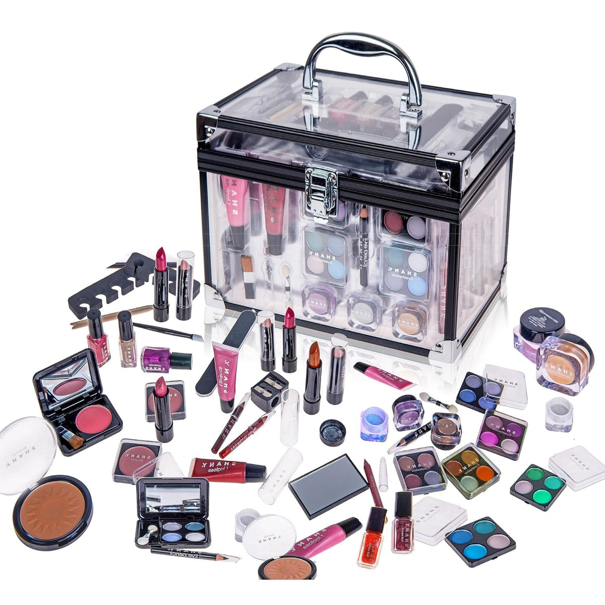SHANY makeup set in a reusable black train case