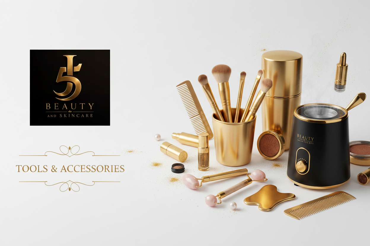 J5 Beauty Tools & Accessories - White Background