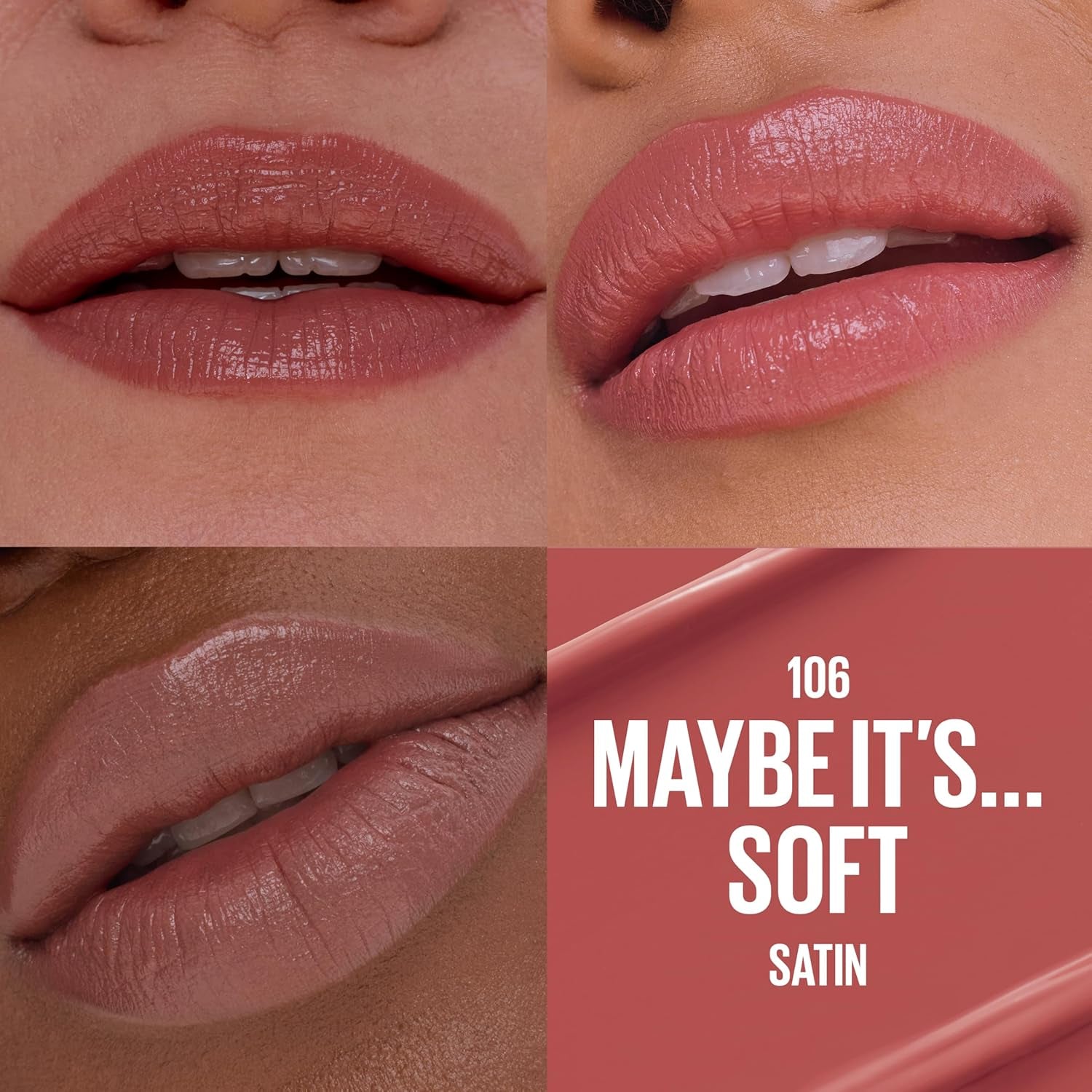 Maybelline Hydrating Serum Lipstick with 8 Hours of Moisture and Hyaluronic Acid, Maybe It's...Soft (Light Terracotta Rose Nude Satin)