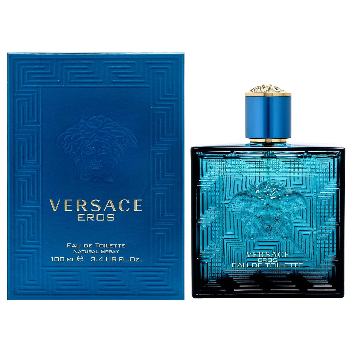 Versace Eros Eau de Toilette Spray for Men, 3.4 fl oz