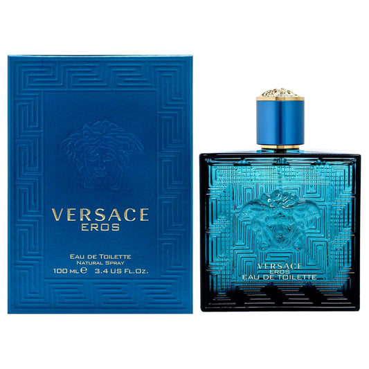 Versace Eros Eau de Toilette Spray for Men, 3.4 fl oz