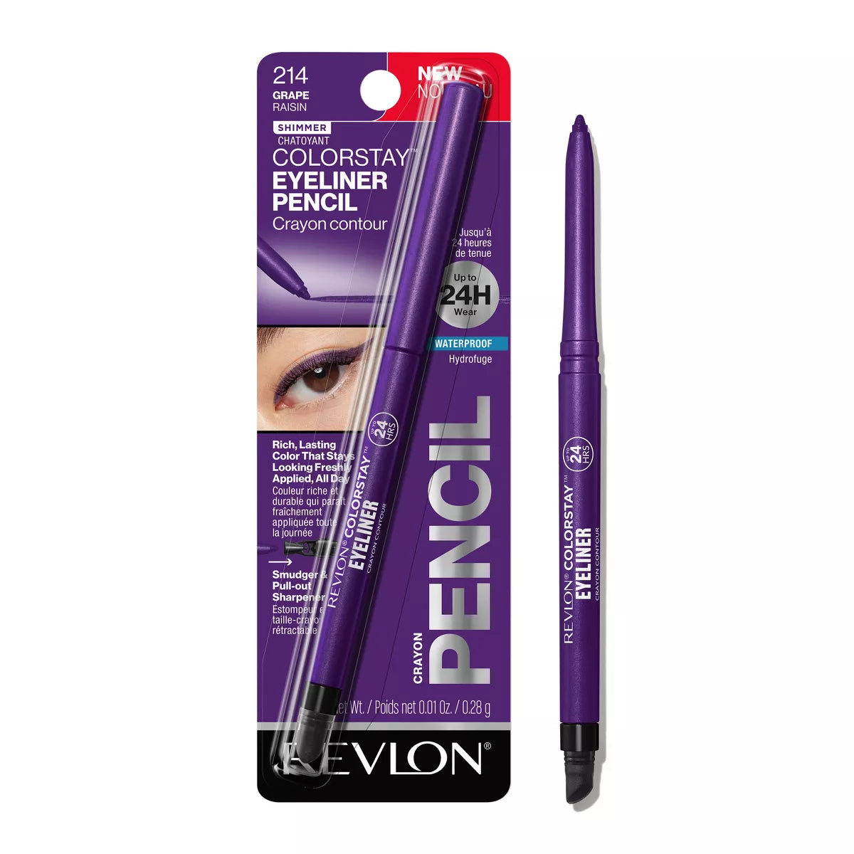 Revlon ColorStay Waterproof Eyeliner Pencil with Built-In Sharpener - 0.01 oz