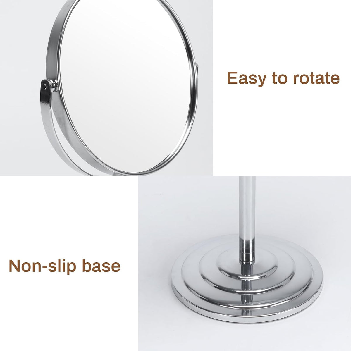 3X Magnifying Vanity Makeup Mirror for Tabletop Use