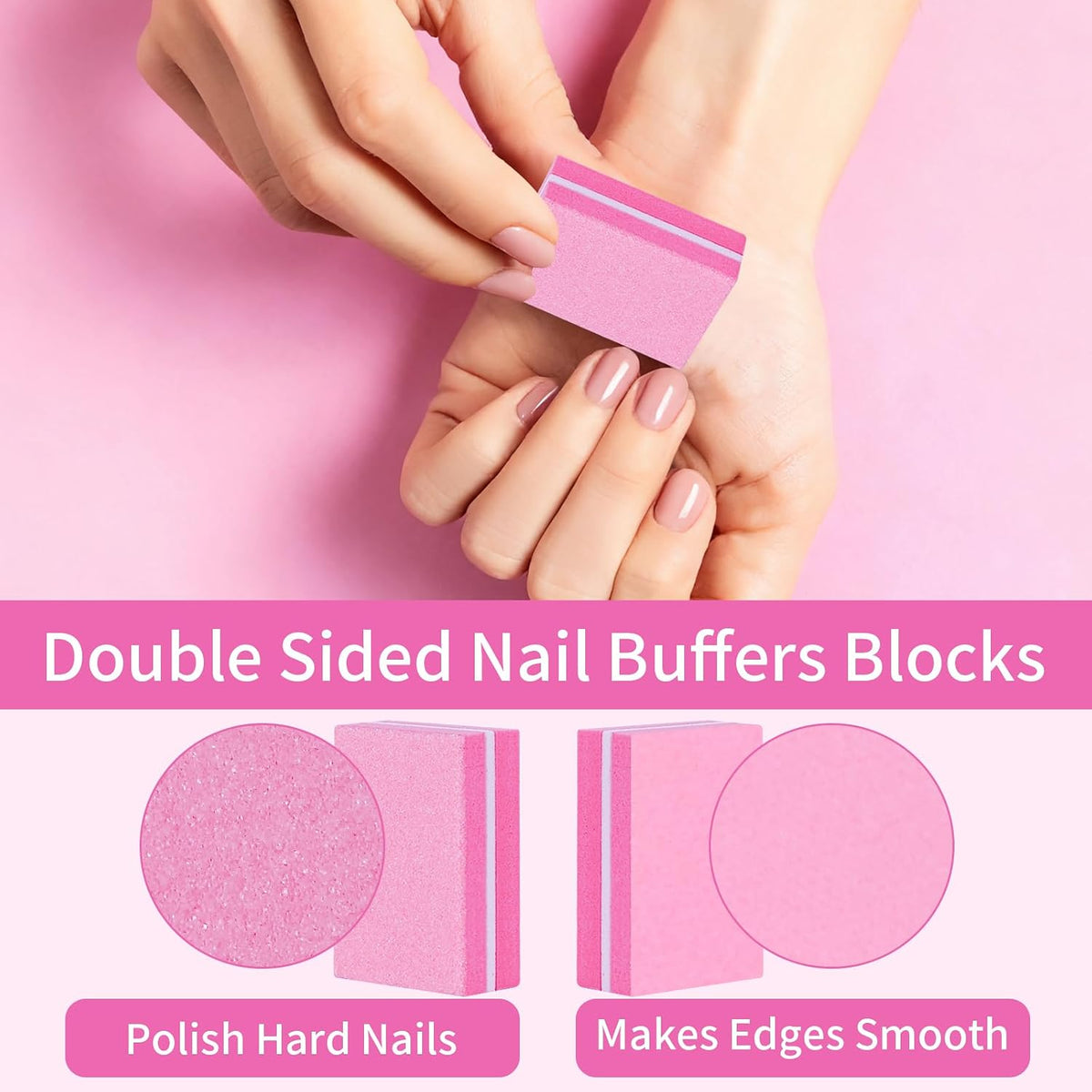 50-Pack Mini Nail Buffers for Acrylic and Natural Nails