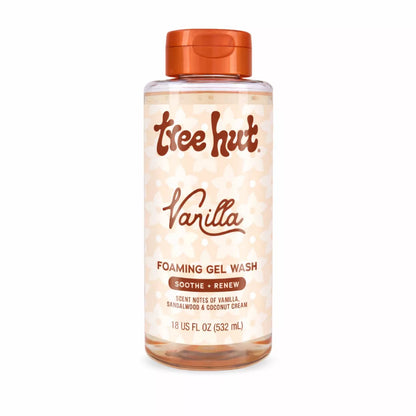 Tree Hut Vanilla Foaming Gel Body Wash, 18 Fl Oz