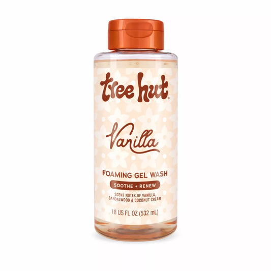 Tree Hut Vanilla Foaming Gel Body Wash, 18 Fl Oz