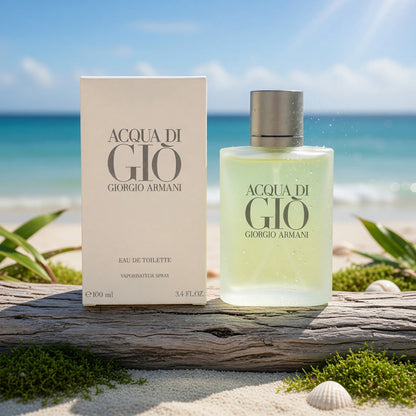 Experience the Essence of the Mediterranean with Acqua Di Gio Eau de Toilette Spray for Men - 3.4 oz of Timeless Elegance