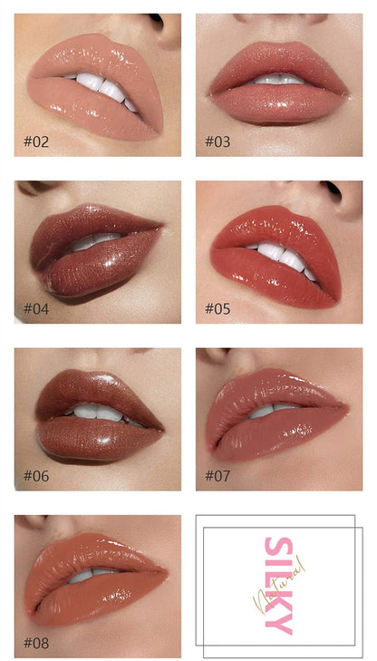 MAEPEOR 8-Piece Shiny Glossy Lip Gloss Set - Non-Sticky, Moisturizing, Long-Lasting Liquid Lipstick with High Shine & Shimmer for Women and Girls (Set 01)