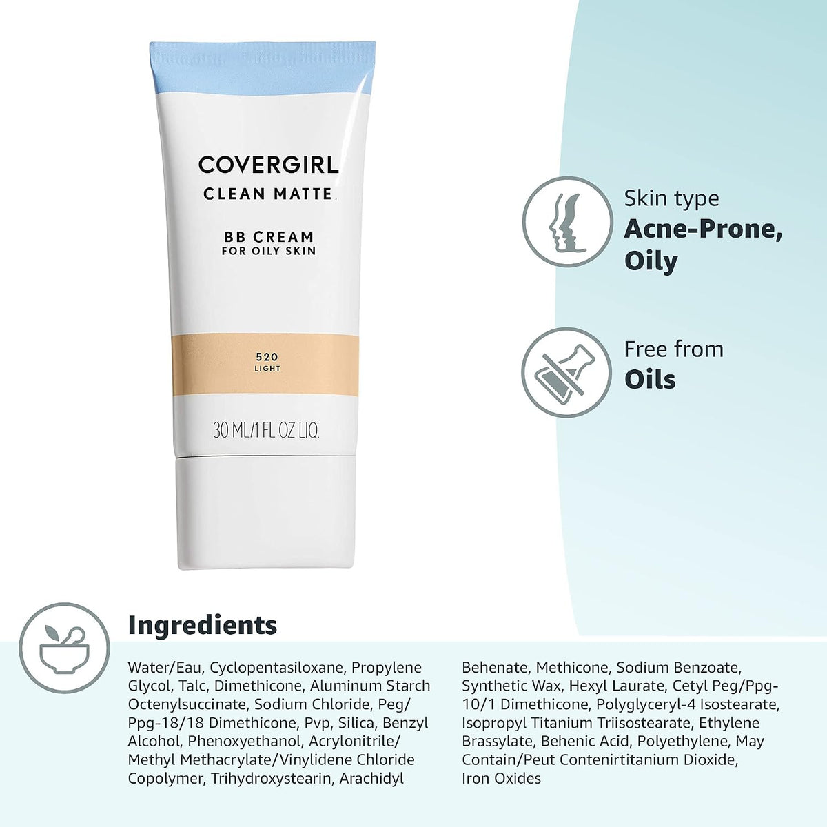 COVERGIRL Clean Matte BB Cream – Light 520