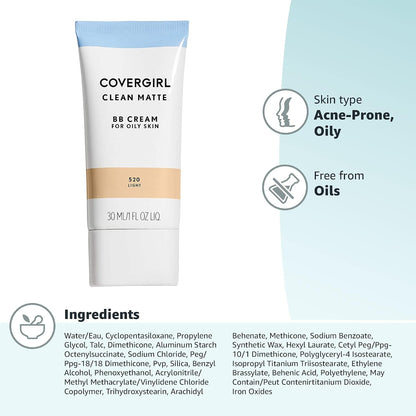 COVERGIRL Clean Matte BB Cream – Light 520