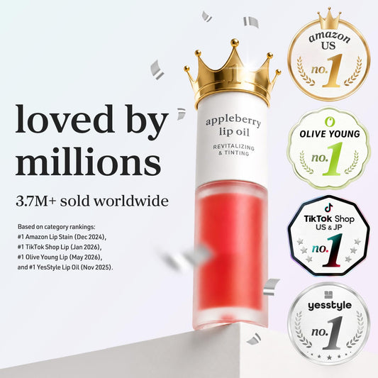 NOONI Korean Lip Oil in Appleplum - Tinted Lip Gloss for Plumping and Hydration