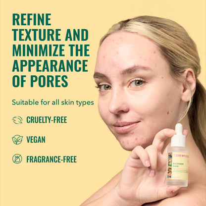 Niacinamide Serum, 10% Niacinamide for Texture and Pore Refinement, Brightening Facial Skincare, 1 Fl Oz