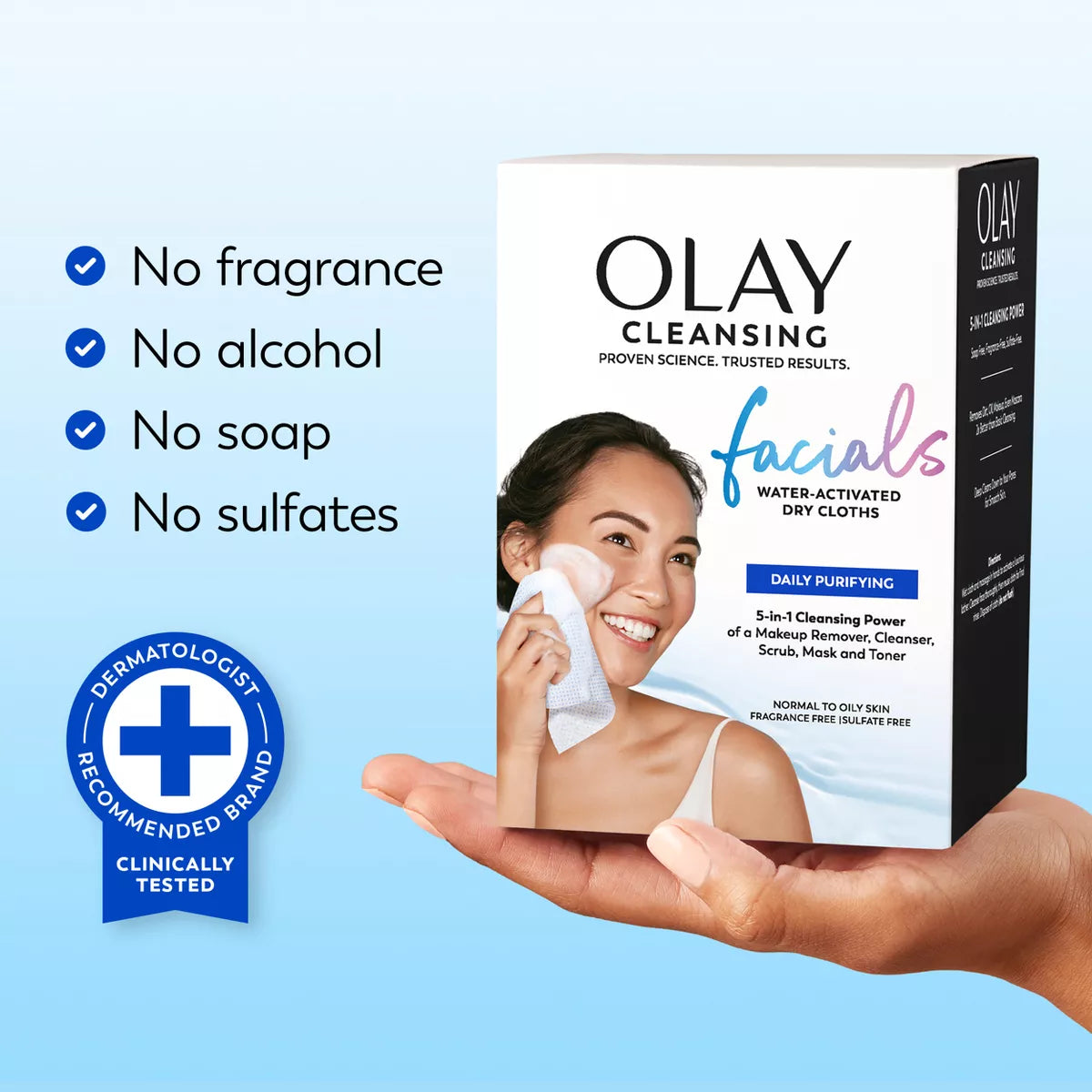 Olay Daily Facials Unscented Makeup Remover Cleansing Wipes - 66 Count