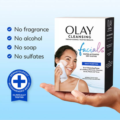 Olay Daily Facials Unscented Makeup Remover Cleansing Wipes - 66 Count