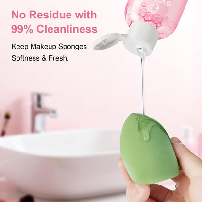 Professional Makeup Brush Cleaning Solution with Cleaning Mat - 2 Piece Set