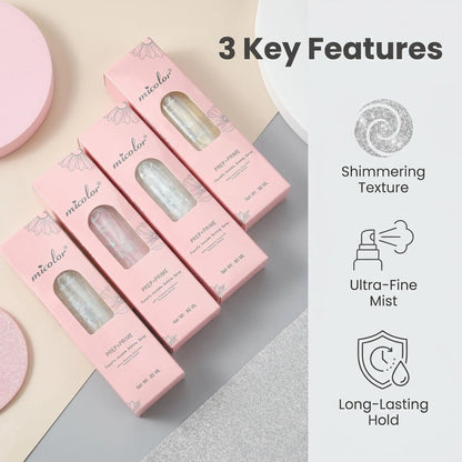 Invisible Glitter Setting Spray - 80ml | Hydrating Oil-Control Makeup Fixer for a Long-Lasting Matte Finish - Choose from 4 Stunning Colors