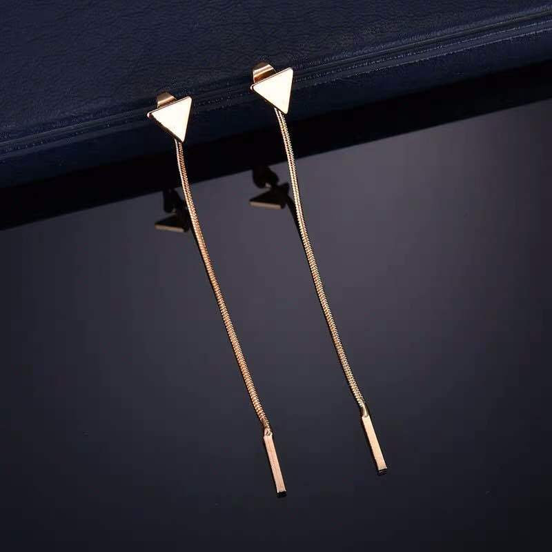 Elegant Triangle Tassel Earrings for Women