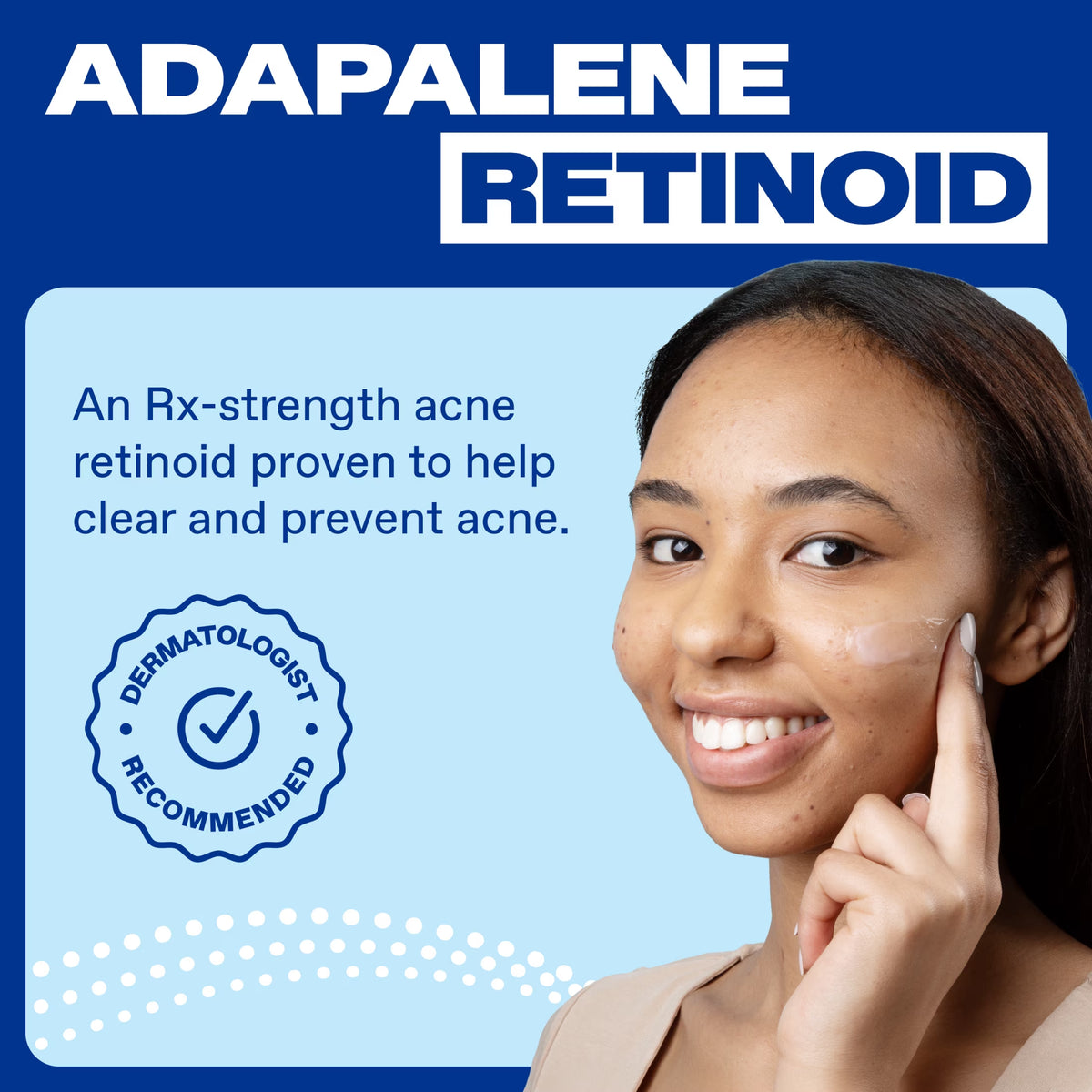 Adapalene 0.1% Retinoid Acne Treatment Gel, Fragrance-Free, 15g Tube - Prescription Strength for Effective Acne Clearance and Prevention