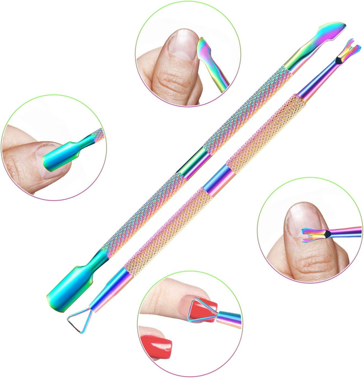XUNXMAS Professional Cuticle Trimmer and Remover Set with Cuticle Pusher and Nipper