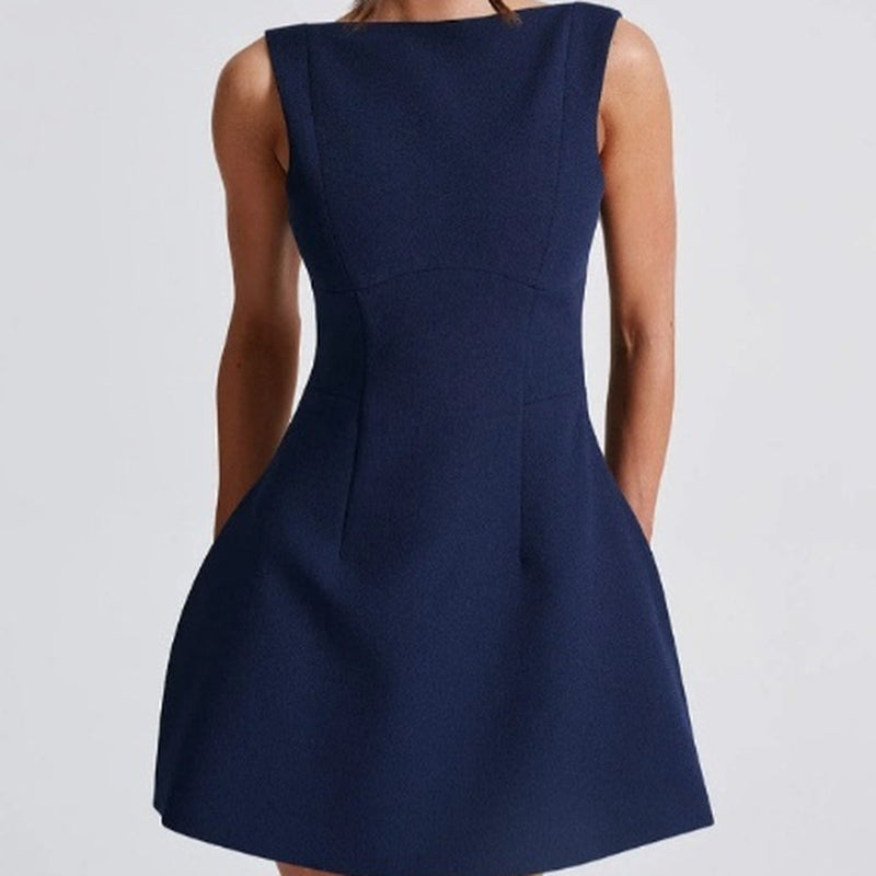 Women's Sleeveless Backless Mini Dress