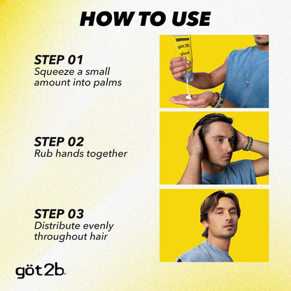 Got2B Glued Styling Spiking Hair Gel, 6 oz Tubes - Set of 2 with Bonus 1.25 oz Travel Tube