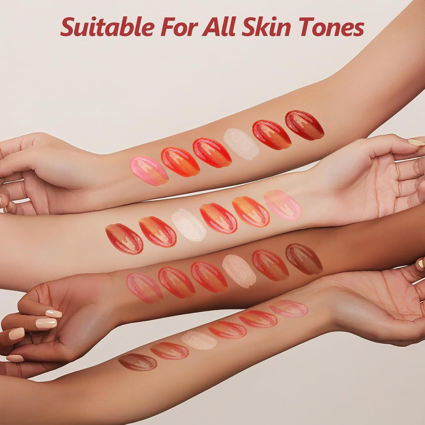 Dmsky 12-Piece Lip Gloss Collection: Moisturizing Lip Oils in 6 Vibrant Shades for Dry, Cracked Lips - Ideal for Girls and Women’s Makeup