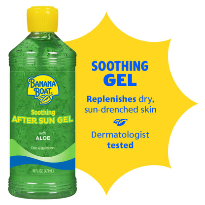 Aloe Gel for Soothing Sunburn Relief and After-Sun Protection, 16 Fl Oz