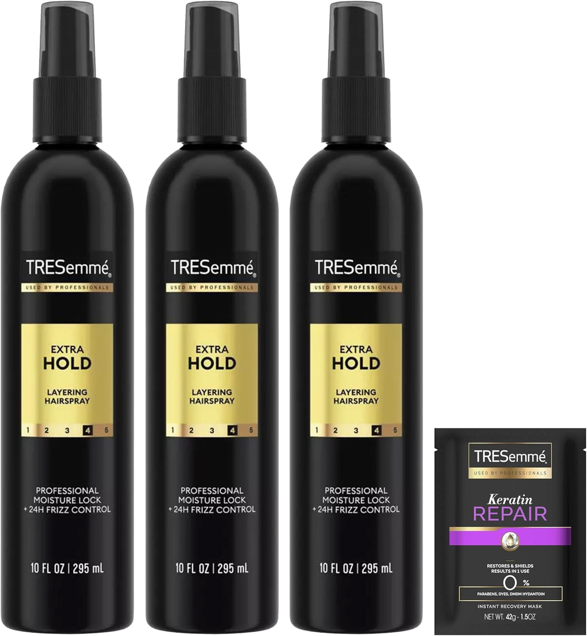 Tresemmé Extra Hold Non-Aerosol Hairspray 3-Pack + Travel Size