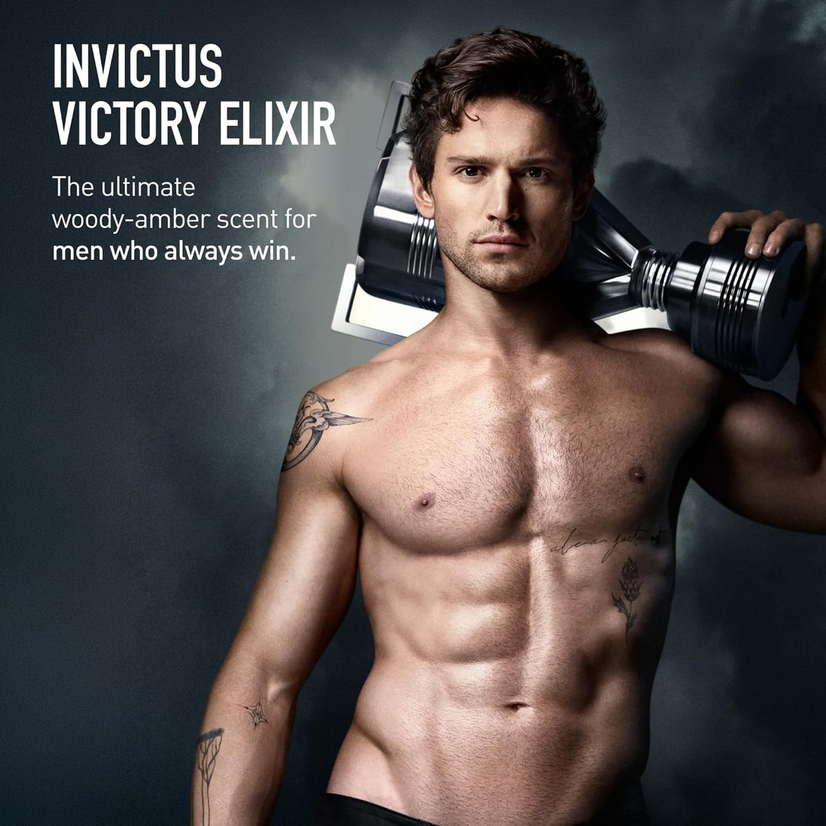 Unleash Your Inner Champion with Rabanne Invictus Victory Elixir for Men - A Bold Amber Woody Spicy Fragrance in an Exquisite Trophy Bottle