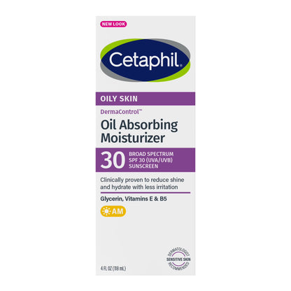 Cetaphil DermaControl Oil-Absorbing Moisturizer SPF 30, 4 fl oz