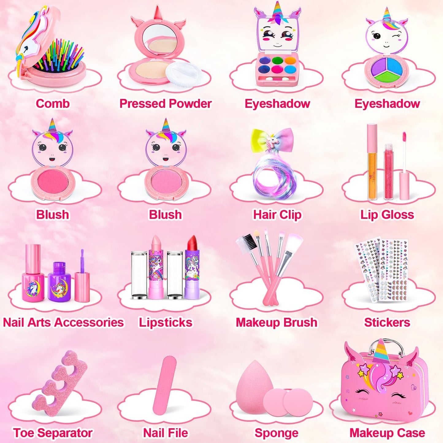Children's Non-Toxic Washable Makeup Kit for Girls