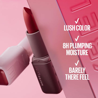 Maybelline Hydrating Serum Lipstick with 8 Hours of Moisture and Hyaluronic Acid, Maybe It's...Soft (Light Terracotta Rose Nude Satin)