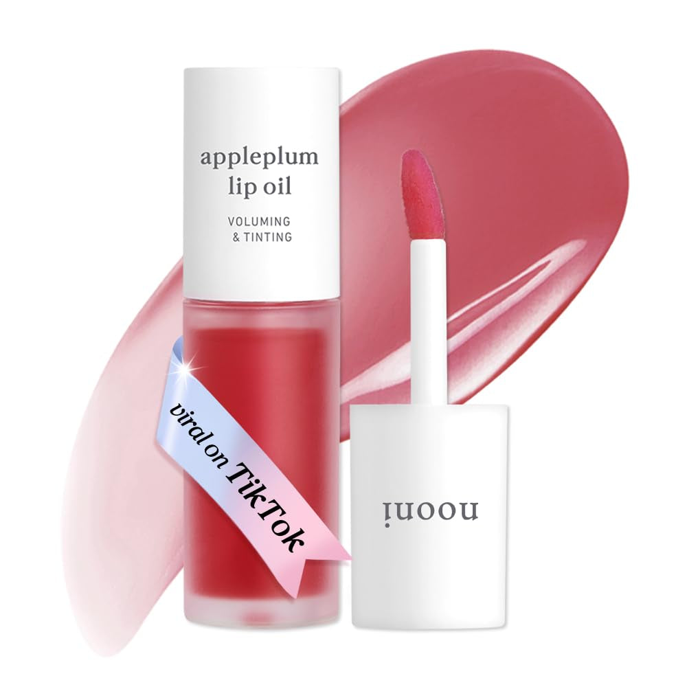 NOONI Korean Lip Oil in Appleplum - Tinted Lip Gloss for Plumping and Hydration