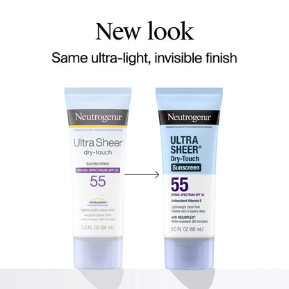 Ultra Sheer Body Sunscreen Lotion SPF 55, Travel Size, 3 Fl Oz