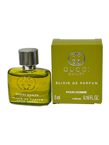 Gucci Guilty Elixir Men's Perfume Mini Travel Size 5 ML / 0.16 oz (Splash On)