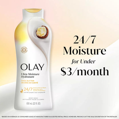 Olay Ultra Moisture Body Wash with Shea Butter, 22 Fl Oz