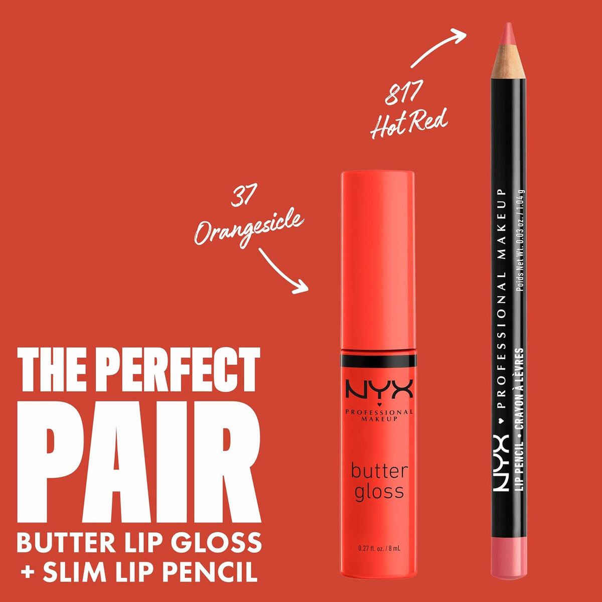 NYX Professional Makeup Butter Gloss - Non-Sticky Lip Gloss in Orangesicle (Orange)