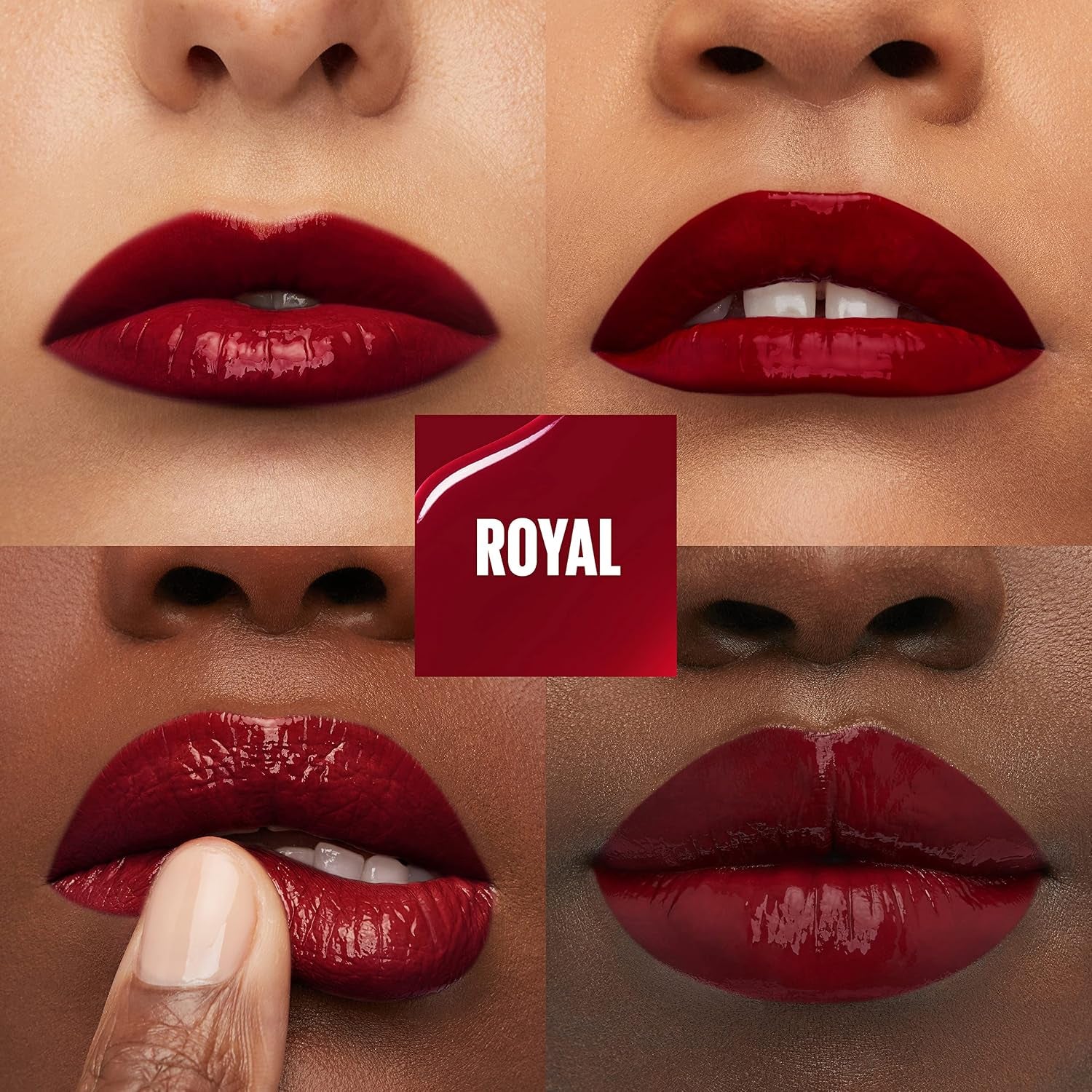 Maybelline Super Stay Vinyl Ink Longwear Liquid Lipcolor - Royal Deep Wine Red & Charmed Pink, 0.14 Fl Oz
