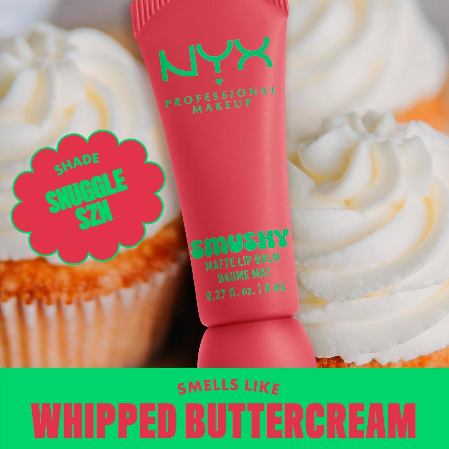 NYX Professional Makeup Smushy Matte Lip Balm - Tinted Lip Moisturizer with Soft Matte Finish in Snuggle SZN (Blush Nude)
