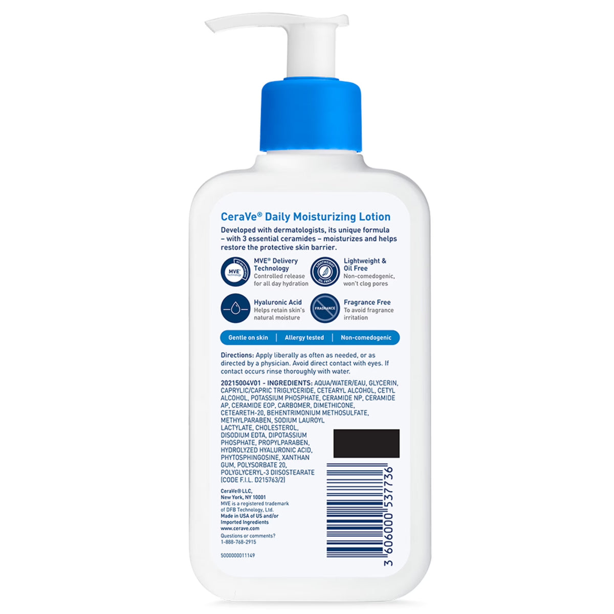 Daily Moisturizing Lotion with Hyaluronic Acid for Normal to Dry Skin, 8 oz