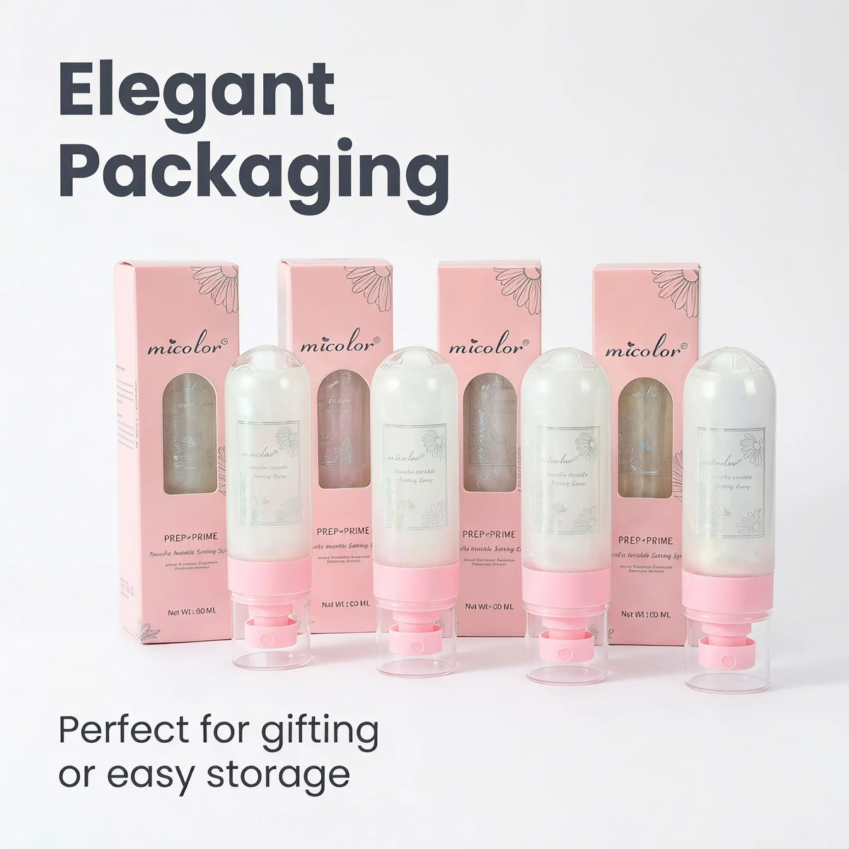 Invisible Glitter Setting Spray - 80ml | Hydrating Oil-Control Makeup Fixer for a Long-Lasting Matte Finish - Choose from 4 Stunning Colors