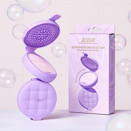 Jessup Silicone Makeup Brush Cleaner Mat with 2 Solid Soaps - Model A013