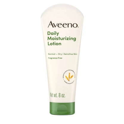 Aveeno Daily Moisturizing Lotion for Dry Skin with Soothing Oats and Rich Emollients, Fragrance-Free Formula