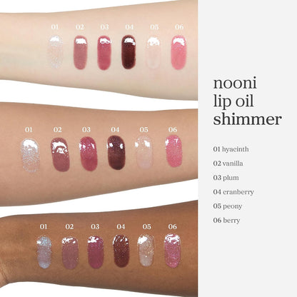 NOONI Korean Lip Oil in Appleplum - Tinted Lip Gloss for Plumping and Hydration